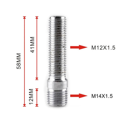 20 PCS 5.8cm Universal การปรับเปลี่ยนรถขยายล้อสตั๊ดการแปลง M14x1.5 TO M12x1.5 สกรูอะแดปเตอร์ LN032 LN033 LN044, 5.8cm M14x1.5 to M12x1.5