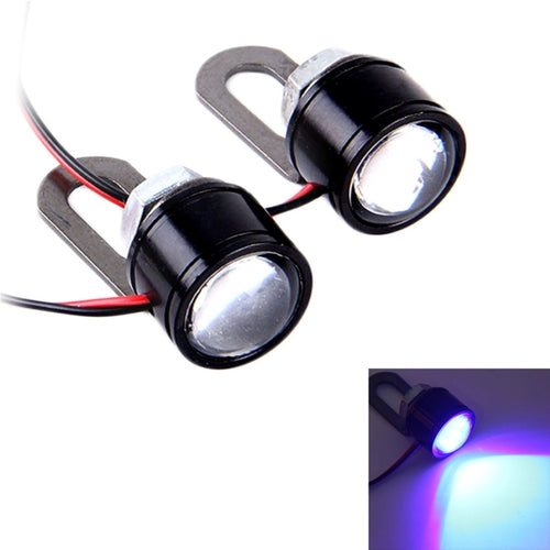 2 ชิ้น 12V 3W Eagle Eyes ไฟ LED สำหรับรถจักรยานยนต์ ความยาวสายไฟ: 45 ซม, Wire Length: 45cm