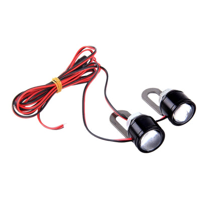 2 ชิ้น 12V 3W Eagle Eyes ไฟ LED สำหรับรถจักรยานยนต์ ความยาวสายไฟ: 45 ซม, Wire Length: 45cm