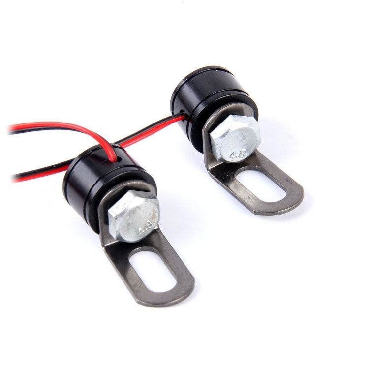 2 ชิ้น 12V 3W Eagle Eyes ไฟ LED สำหรับรถจักรยานยนต์ ความยาวสายไฟ: 45 ซม, Wire Length: 45cm