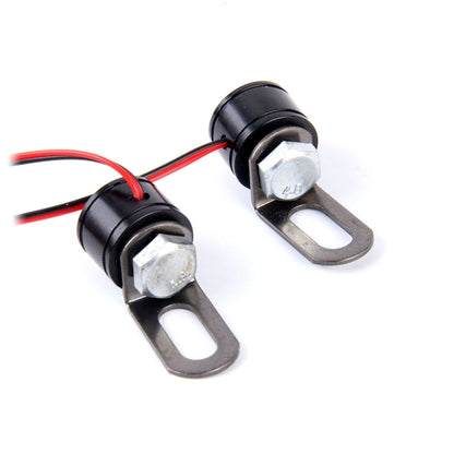 2 ชิ้น 12V 3W Eagle Eyes ไฟ LED สำหรับรถจักรยานยนต์ ความยาวสายไฟ: 45 ซม, Wire Length: 45cm