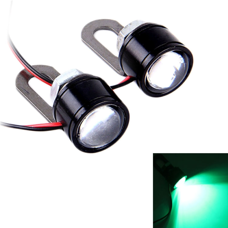 2 ชิ้น 12V 3W Eagle Eyes ไฟ LED สำหรับรถจักรยานยนต์ ความยาวสายไฟ: 45 ซม, Wire Length: 45cm