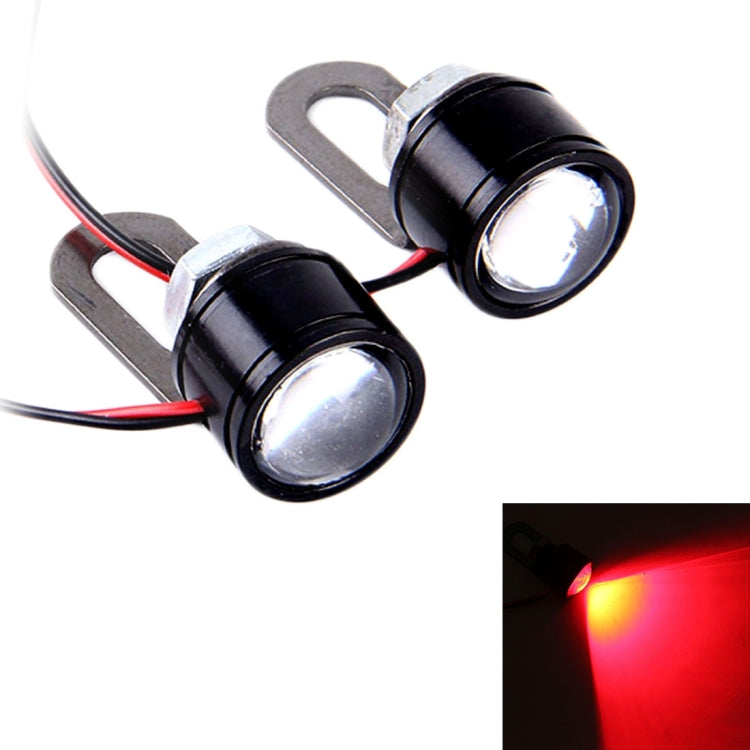 2 ชิ้น 12V 3W Eagle Eyes ไฟ LED สำหรับรถจักรยานยนต์ ความยาวสายไฟ: 45 ซม, Wire Length: 45cm