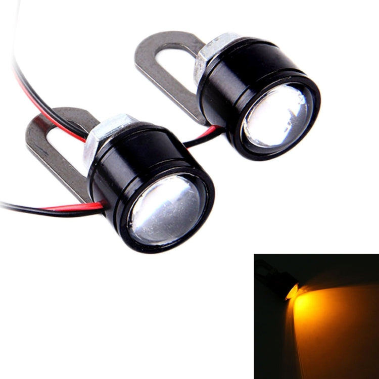 2 ชิ้น 12V 3W Eagle Eyes ไฟ LED สำหรับรถจักรยานยนต์ ความยาวสายไฟ: 45 ซม, Wire Length: 45cm