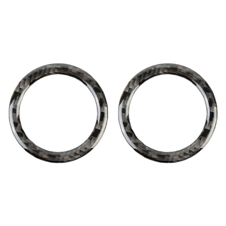 2 PCS รถด้านหลัง Horn คาร์บอนไฟเบอร์สติกเกอร์ตกแต่งสำหรับ Jeep Grand Cherokee, Rear Horn
