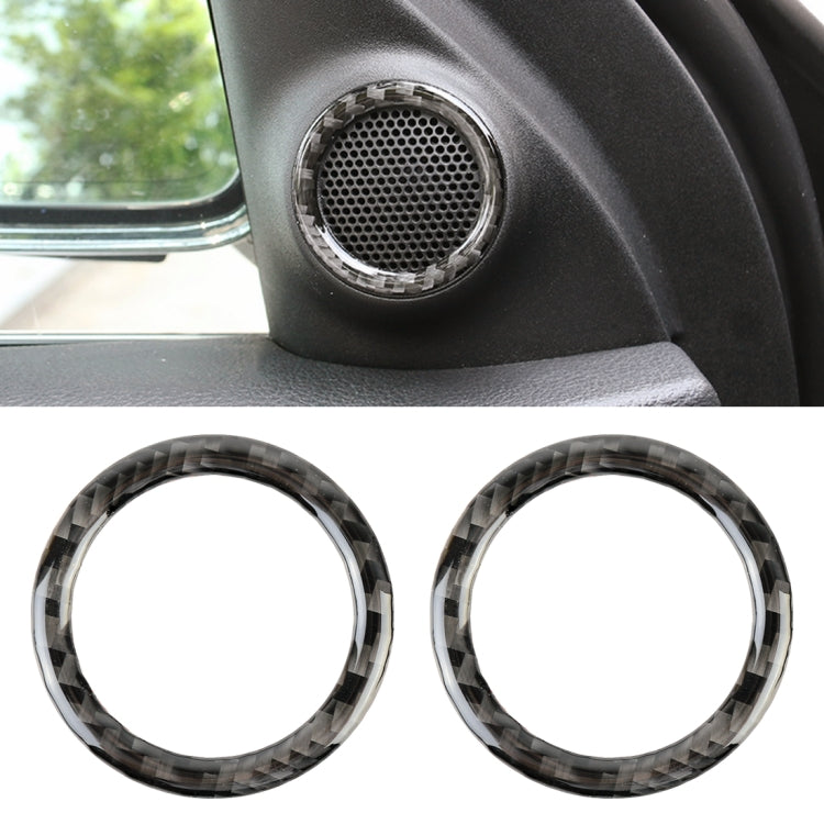2 PCS รถด้านหลัง Horn คาร์บอนไฟเบอร์สติกเกอร์ตกแต่งสำหรับ Jeep Grand Cherokee, Rear Horn