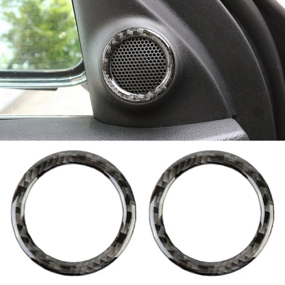 2 PCS รถด้านหลัง Horn คาร์บอนไฟเบอร์สติกเกอร์ตกแต่งสำหรับ Jeep Grand Cherokee, Rear Horn