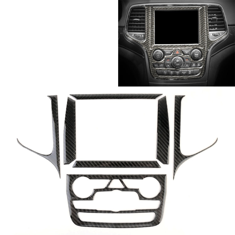 ระบบควบคุมกลางรถยนต์นำทางสติกเกอร์ตกแต่งคาร์บอนไฟเบอร์สำหรับ Jeep Grand Cherokee, Central Control Navigation