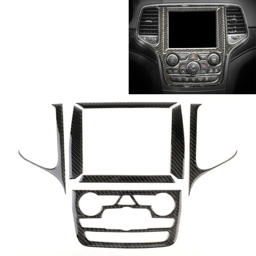 ระบบควบคุมกลางรถยนต์นำทางสติกเกอร์ตกแต่งคาร์บอนไฟเบอร์สำหรับ Jeep Grand Cherokee, Central Control Navigation