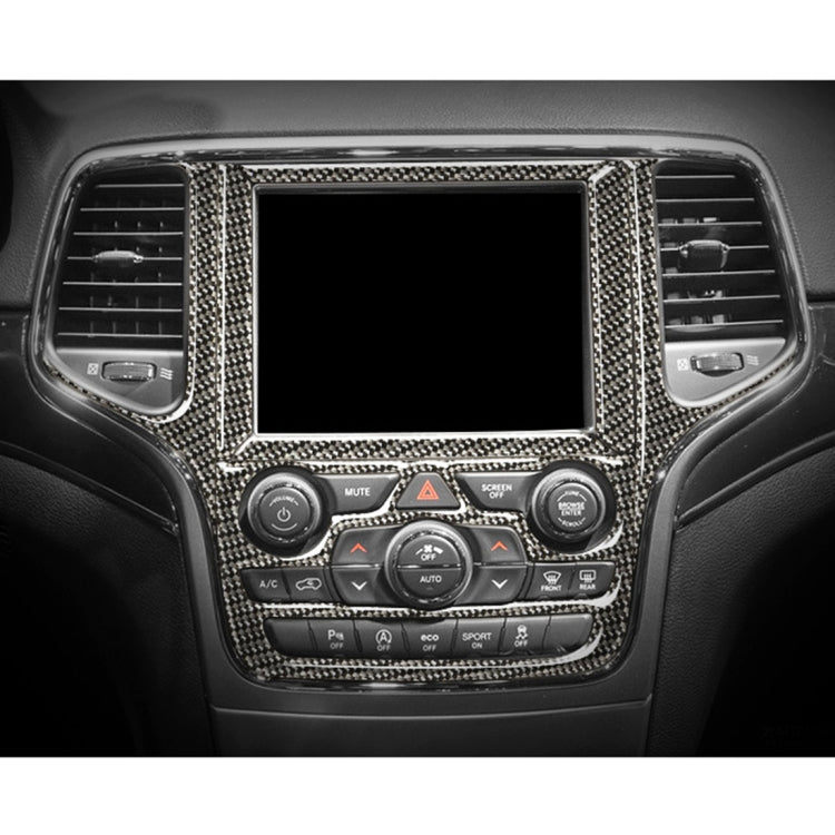 ระบบควบคุมกลางรถยนต์นำทางสติกเกอร์ตกแต่งคาร์บอนไฟเบอร์สำหรับ Jeep Grand Cherokee, Central Control Navigation