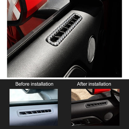 2 ชิ้นประตูรถ Outlet ตกแต่งสติกเกอร์ Air Vent Moulding Trim ตกแต่งสำหรับ Ford Mustang, Door Air Vent