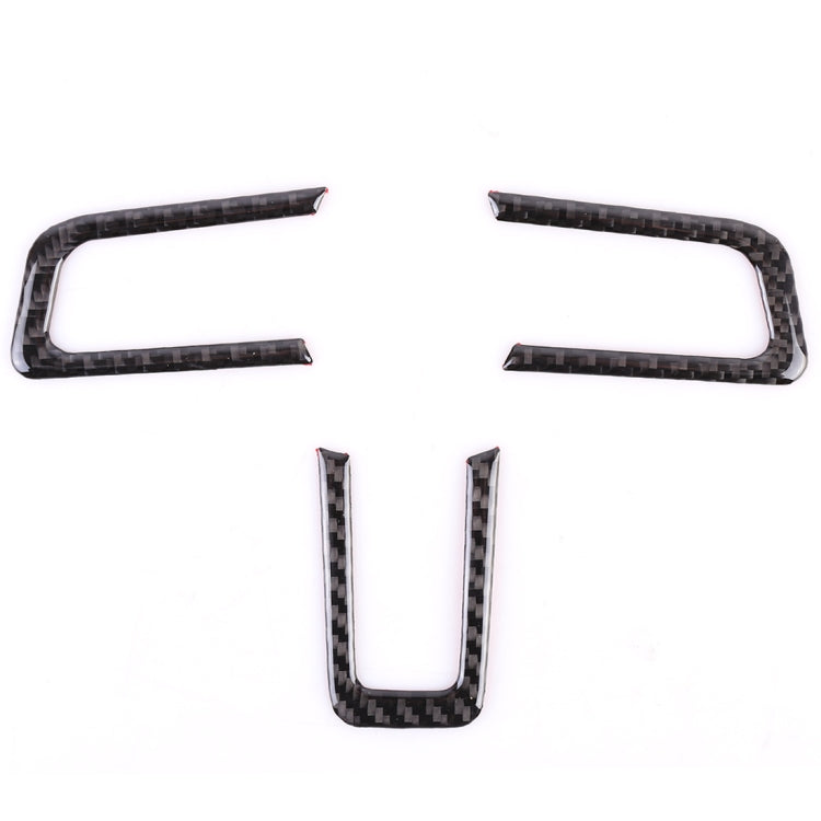 3 ชิ้นรถพวงมาลัยปุ่มสติ๊กเกอร์ตกแต่งสำหรับฟอร์ดมัสแตง, Steering Wheel Button