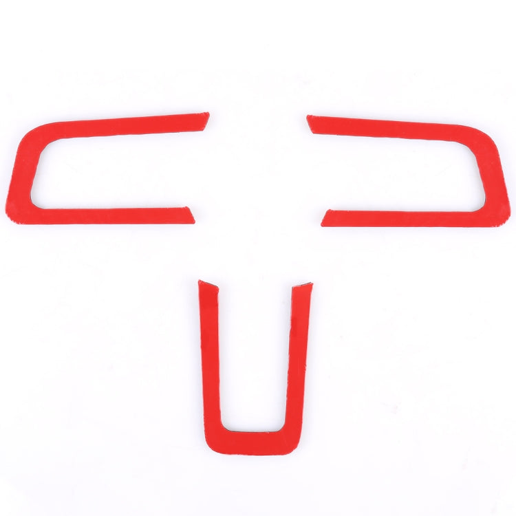 3 ชิ้นรถพวงมาลัยปุ่มสติ๊กเกอร์ตกแต่งสำหรับฟอร์ดมัสแตง, Steering Wheel Button