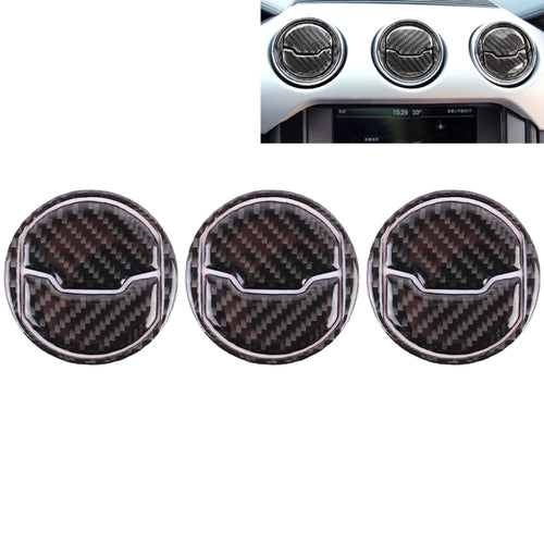 9 PCS Central Air Vents ฝาครอบสติกเกอร์ตกแต่ง Air Outlet Trim แหวนสำหรับ Ford Mustang, Central Air Vents