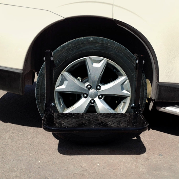 แบบพกพาพับรถบันไดยาง Mount Steps บันไดสำหรับรถกระบะ,รถบรรทุก,SUV, Tyre Mount