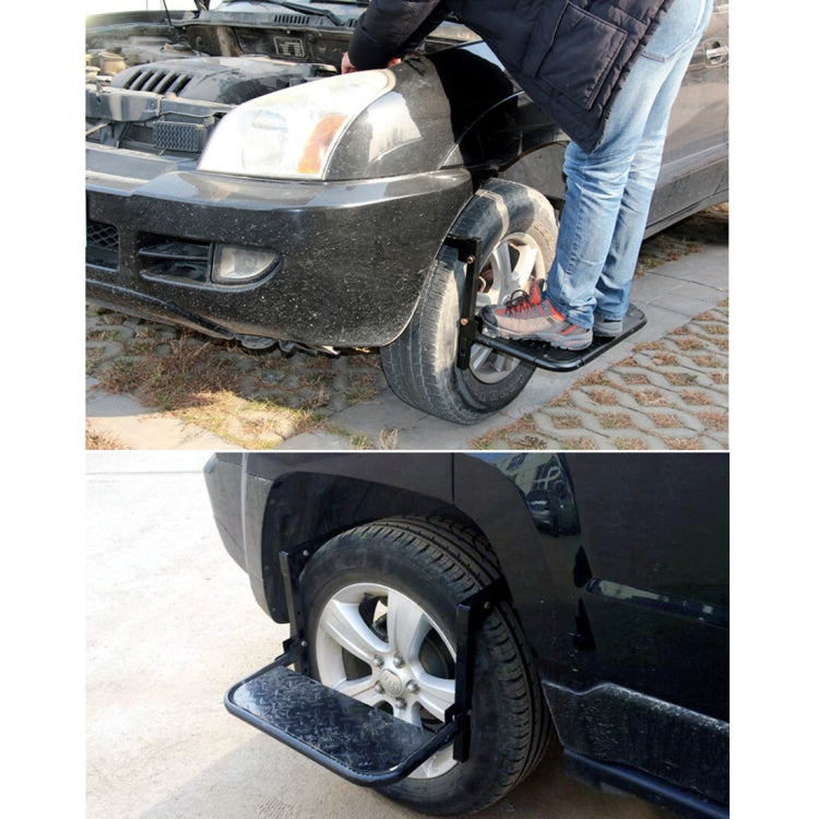 แบบพกพาพับรถบันไดยาง Mount Steps บันไดสำหรับรถกระบะ,รถบรรทุก,SUV, Tyre Mount