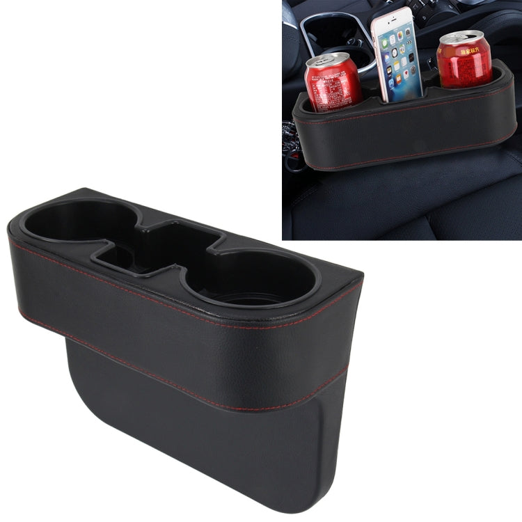 รถ Seat รอยแยกกล่องเก็บถ้วยผู้ถือเครื่องดื่ม Auto Pocket จัดเก็บสำหรับโทรศัพท์ Pad เหรียญกรณีอุปกรณ์เสริมในรถยนต์, Black, Grey, Khaki, Brown