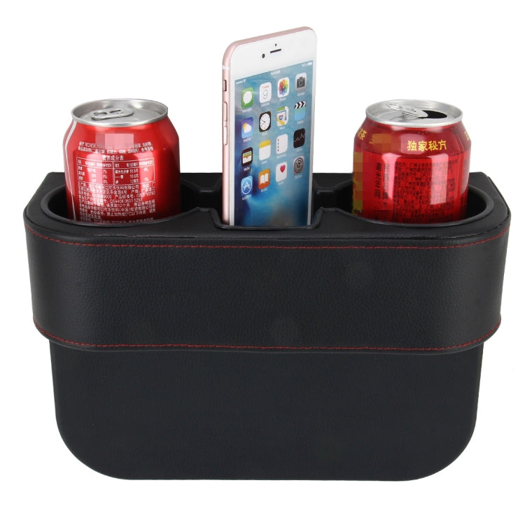 รถ Seat รอยแยกกล่องเก็บถ้วยผู้ถือเครื่องดื่ม Auto Pocket จัดเก็บสำหรับโทรศัพท์ Pad เหรียญกรณีอุปกรณ์เสริมในรถยนต์, Black, Grey, Khaki, Brown