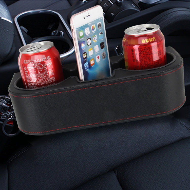 รถ Seat รอยแยกกล่องเก็บถ้วยผู้ถือเครื่องดื่ม Auto Pocket จัดเก็บสำหรับโทรศัพท์ Pad เหรียญกรณีอุปกรณ์เสริมในรถยนต์, Black, Grey, Khaki, Brown