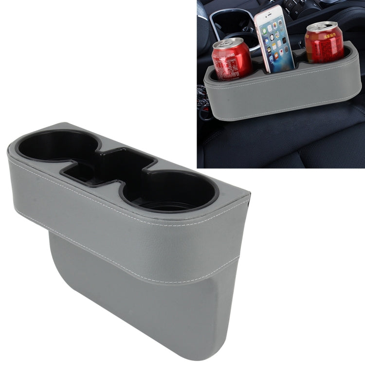 รถ Seat รอยแยกกล่องเก็บถ้วยผู้ถือเครื่องดื่ม Auto Pocket จัดเก็บสำหรับโทรศัพท์ Pad เหรียญกรณีอุปกรณ์เสริมในรถยนต์, Black, Grey, Khaki, Brown