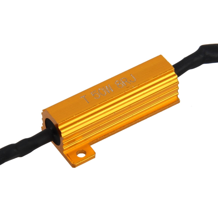 2 ชิ้น H1/H3 รถ Canbus ข้อผิดพลาดตัวถอดรหัสตัวถอดรหัสโหลดตัวต้านทาน LED 50 วัตต์ 8 โอห์มไม่กะพริบตัวถอดรหัสความต้านทานความร้อนกรณีอลูมิเนียมอ่างความร้อนพลังงานสูงเปลือกโลหะต้านทาน, H1 / H3