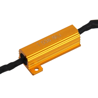 2 ชิ้น H7 รถ Canbus ข้อผิดพลาดตัวถอดรหัสตัวถอดรหัสโหลดตัวต้านทาน LED 50 วัตต์ 8 โอห์มไม่กะพริบตัวถอดรหัสความต้านทานความร้อนกรณีอลูมิเนียมอ่างความร้อนพลังงานสูงเปลือกโลหะต้านทาน, H7