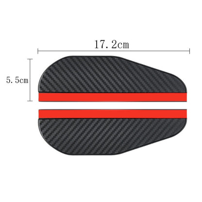 1 คู่เจาะรูปแบบสีดำ Universal รถกระจกมองหลังฝนใบมีดกระจกรถด้านหลัง Eyebrow Rain COVER, Pure Black