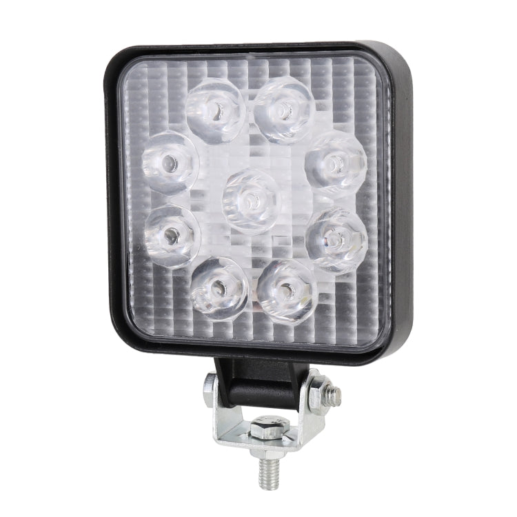 DC 10-30V 27W 2500LM 6000K รถยนต์กันน้ำรถเรือ Marine ไฟทำงานภายนอกไฟฉุกเฉิน 30 องศาปรับ Spot Light LED หลอดไฟรถยนต์พร้อมไฟ LED เวเฟอร์เข้มข้น 9 ดวง, Spot Light+27W