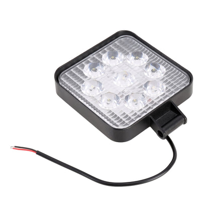 DC 10-30V 27W 2500LM 6000K รถยนต์กันน้ำรถเรือ Marine ไฟทำงานภายนอกไฟฉุกเฉิน 30 องศาปรับ Spot Light LED หลอดไฟรถยนต์พร้อมไฟ LED เวเฟอร์เข้มข้น 9 ดวง, Spot Light+27W