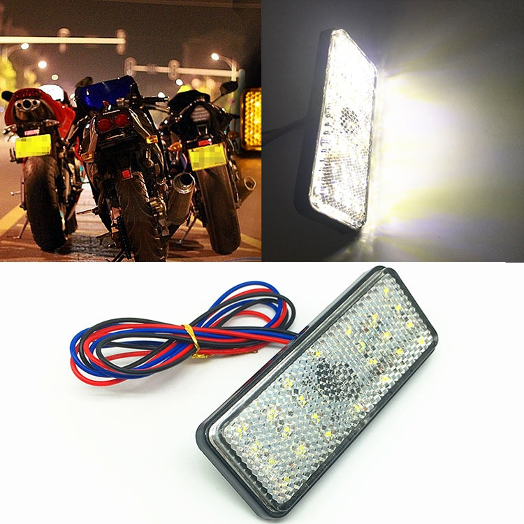 2 ชิ้นรถจักรยานยนต์รถยนต์รถพ่วง DC 12-15 โวลต์ 24-LED ตัวบ่งชี้โคมไฟสะท้อนสี่เหลี่ยมผืนผ้าเครื่องหมายไฟท้าย, สีอ่อน: แดง (คงที่ + แสงแฟลช)
