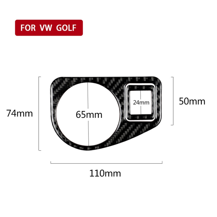 คาร์บอนไฟเบอร์ไฟหน้าสวิทช์แผงสติกเกอร์ตกแต่งสำหรับ Volkswagen Golf 7 2013-2017,ไดรฟ์ซ้าย, Headlight Switch Panel