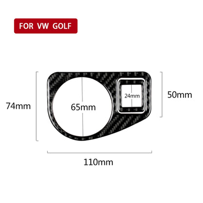 คาร์บอนไฟเบอร์ไฟหน้าสวิทช์แผงสติกเกอร์ตกแต่งสำหรับ Volkswagen Golf 7 2013-2017,ไดรฟ์ซ้าย, Headlight Switch Panel