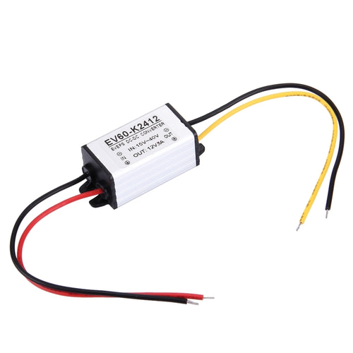 EV60-K2412 DC 15-40V ถึง 12V 5A 36W รถอะแดปเตอร์ DC-DC Converter ขั้นตอนลงโมดูล, Car Power Adapter