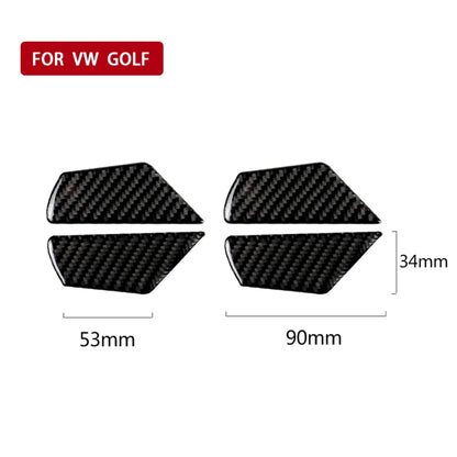 รถคาร์บอนไฟเบอร์ประตูด้านใน Handle นาฬิกาข้อมือแผงสติกเกอร์ตกแต่งสำหรับ Volkswagen Golf 7 2013-2017, Door Inner Handle Wrist