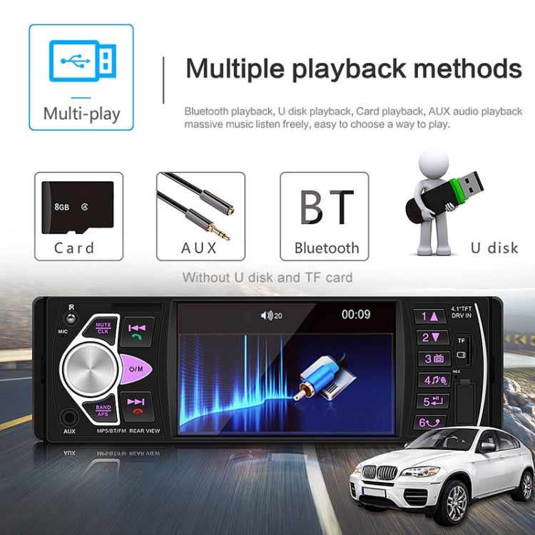 SWM-4022D HD 4.1 นิ้ว 12V เครื่องรับวิทยุในรถยนต์สากลเครื่องเล่น MP5, รองรับ FM และ Bluetooth และการ์ด TF พร้อมรีโมทคอนโทรล, SWM-4022D