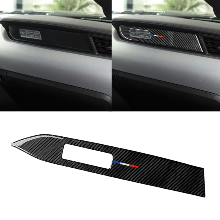 รถ USA สีคาร์บอนไฟเบอร์แดชบอร์ดสติกเกอร์ตกแต่งสำหรับ Ford Mustang 2015-2017,ไดรฟ์ซ้าย, Dashboard