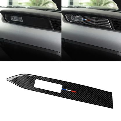 รถ USA สีคาร์บอนไฟเบอร์แดชบอร์ดสติกเกอร์ตกแต่งสำหรับ Ford Mustang 2015-2017,ไดรฟ์ซ้าย, Dashboard