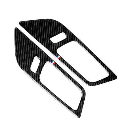 2 PCS รถ USA สีคาร์บอนไฟเบอร์ประตูด้านในจับสติกเกอร์ตกแต่งสำหรับ Ford Mustang 2015-2017, Door Inner Handles