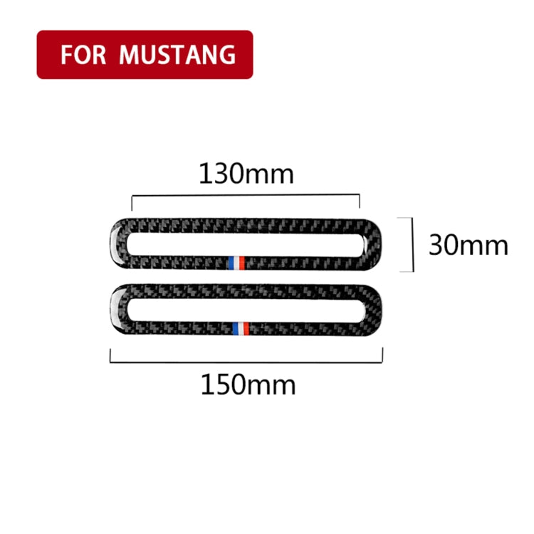 2 ชิ้นรถ USA สีคาร์บอนไฟเบอร์ประตู Air Outlet สติกเกอร์ตกแต่งสำหรับ Ford Mustang 2015-2017, Door Air Outlet