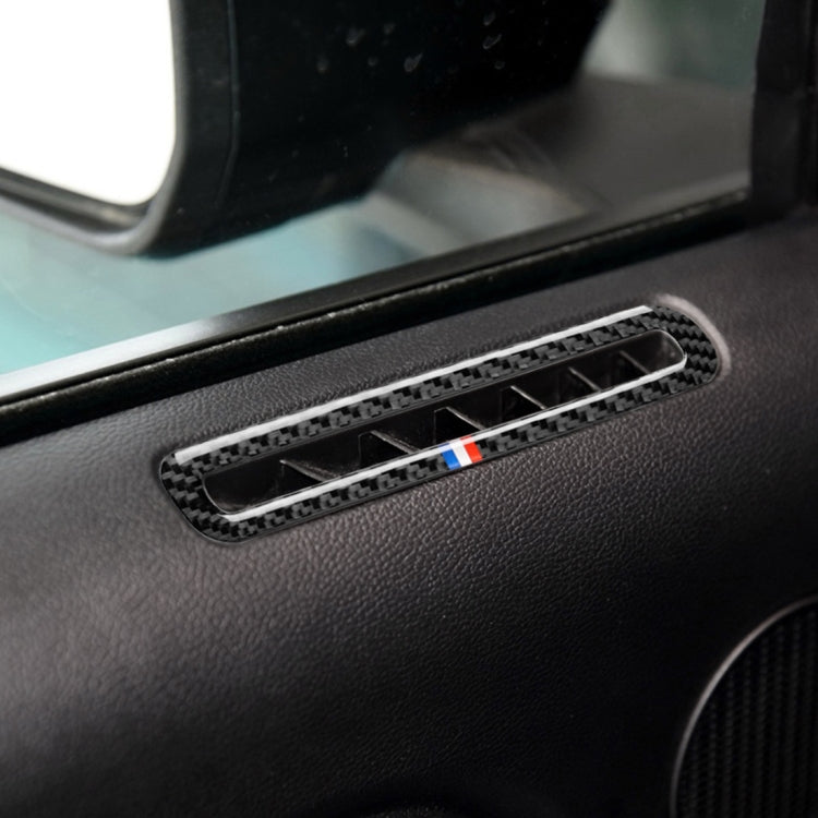 2 ชิ้นรถ USA สีคาร์บอนไฟเบอร์ประตู Air Outlet สติกเกอร์ตกแต่งสำหรับ Ford Mustang 2015-2017, Door Air Outlet