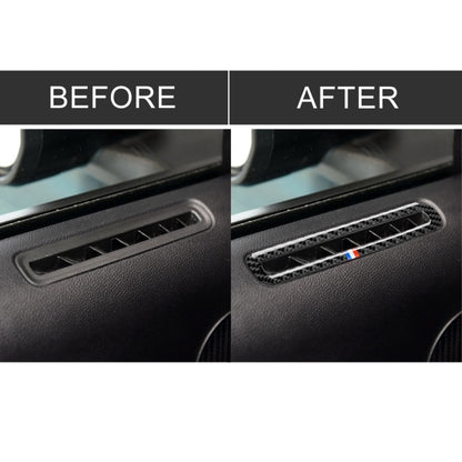 2 ชิ้นรถ USA สีคาร์บอนไฟเบอร์ประตู Air Outlet สติกเกอร์ตกแต่งสำหรับ Ford Mustang 2015-2017, Door Air Outlet