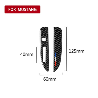 2 ชิ้นรถ USA สีคาร์บอนไฟเบอร์ชุดคันเกียร์แผงสติกเกอร์ตกแต่งสำหรับฟอร์ดมัสแตง 2015-2017, ไดรฟ์ซ้าย, Gearshift Panel