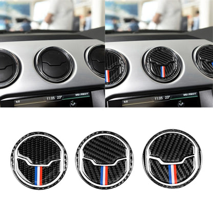 9 PCS รถ USA สีคาร์บอนไฟเบอร์ Air Outlet สติกเกอร์ตกแต่งสำหรับ Ford Mustang 2015-2017, Air Outlet