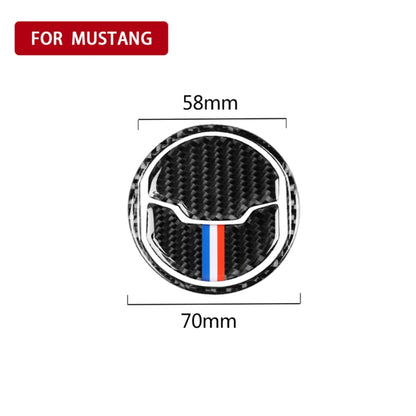 9 PCS รถ USA สีคาร์บอนไฟเบอร์ Air Outlet สติกเกอร์ตกแต่งสำหรับ Ford Mustang 2015-2017, Air Outlet