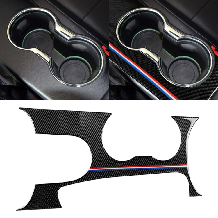 รถ USA สีคาร์บอนไฟเบอร์เกียร์ซ้ายตำแหน่งแผงสติกเกอร์ตกแต่งสำหรับ Ford Mustang 2015-2017, Left Drive Gear Position