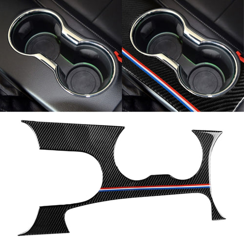 รถ USA สีคาร์บอนไฟเบอร์เกียร์ซ้ายตำแหน่งแผงสติกเกอร์ตกแต่งสำหรับ Ford Mustang 2015-2017, Left Drive Gear Position