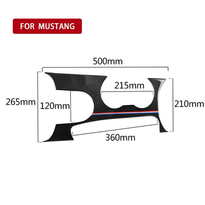 รถ USA สีคาร์บอนไฟเบอร์เกียร์ซ้ายตำแหน่งแผงสติกเกอร์ตกแต่งสำหรับ Ford Mustang 2015-2017, Left Drive Gear Position