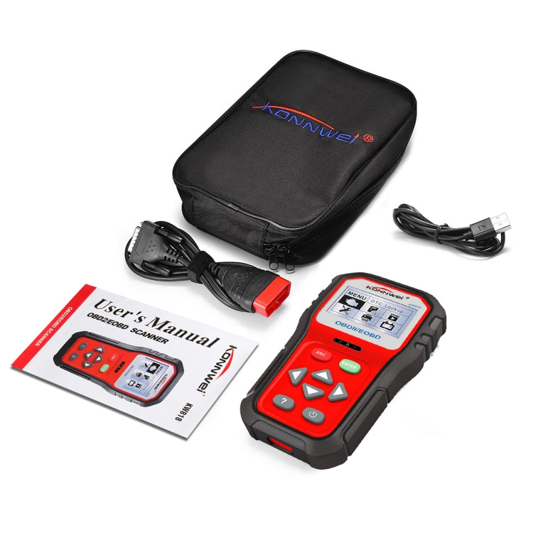 KONNWEI KW818 EOBD/OBDII รถ Auto Diagnostic Scan เครื่องมือสามารถรหัสเครื่องสแกนเนอร์ (สำหรับรถเบนซิน 12V เท่านั้น), KW818