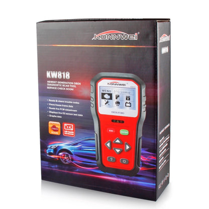 KONNWEI KW818 EOBD/OBDII รถ Auto Diagnostic Scan เครื่องมือสามารถรหัสเครื่องสแกนเนอร์ (สำหรับรถเบนซิน 12V เท่านั้น), KW818