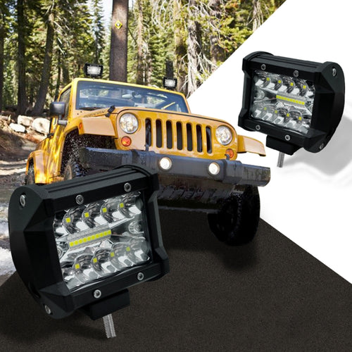 4 นิ้ว 15W 1500LM LED Strip โคมไฟทำงาน Refit Off-road ไฟรถยนต์หลังคา Strip Light, 4 inch 60W
